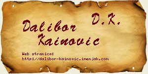 Dalibor Kainović vizit kartica